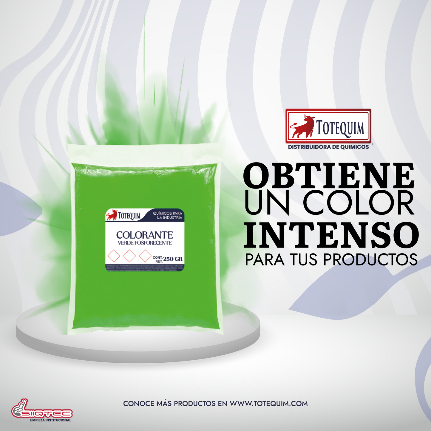 COLORANTE VERDE FOSFORECENTE 250 G